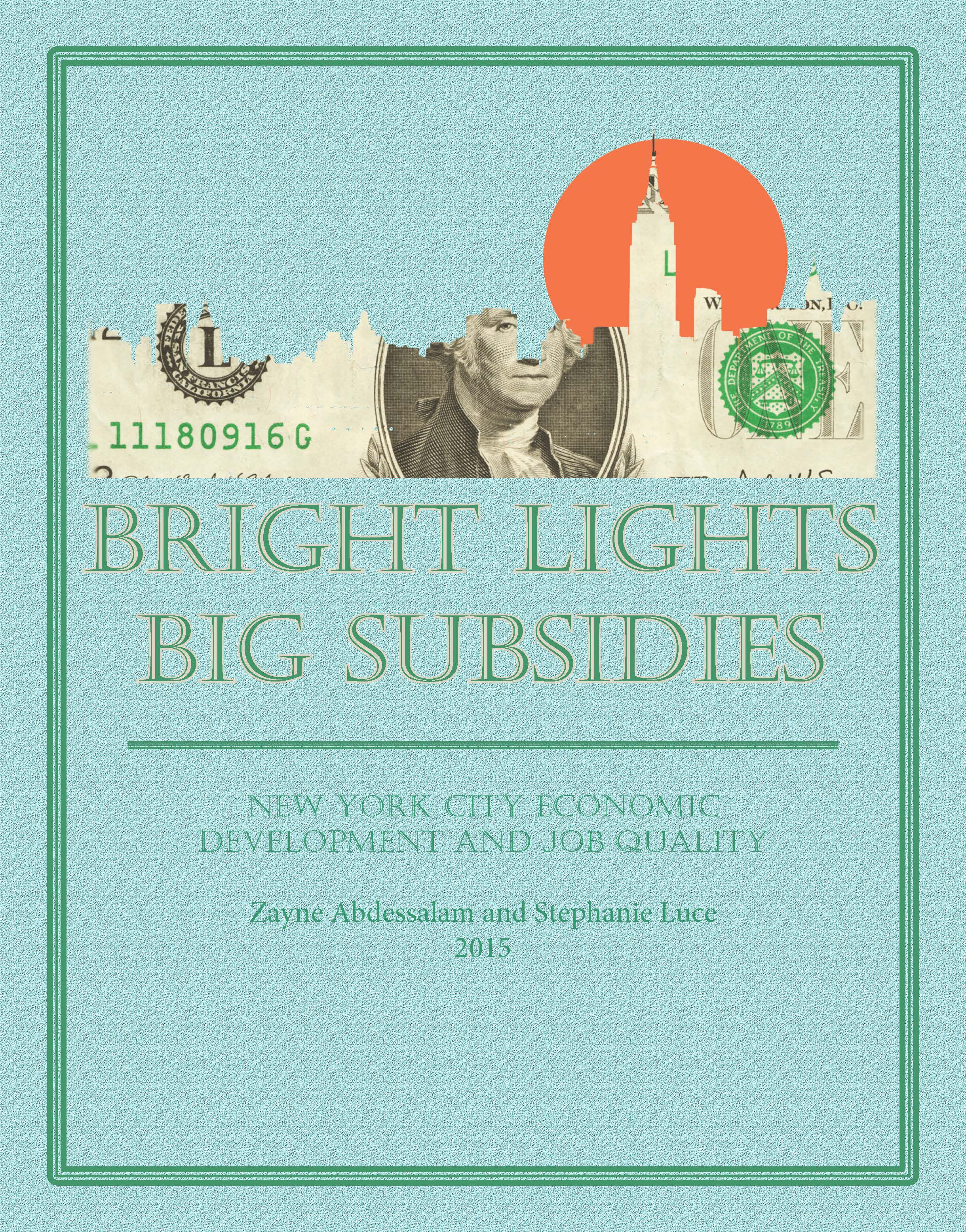 Subsidy report cover